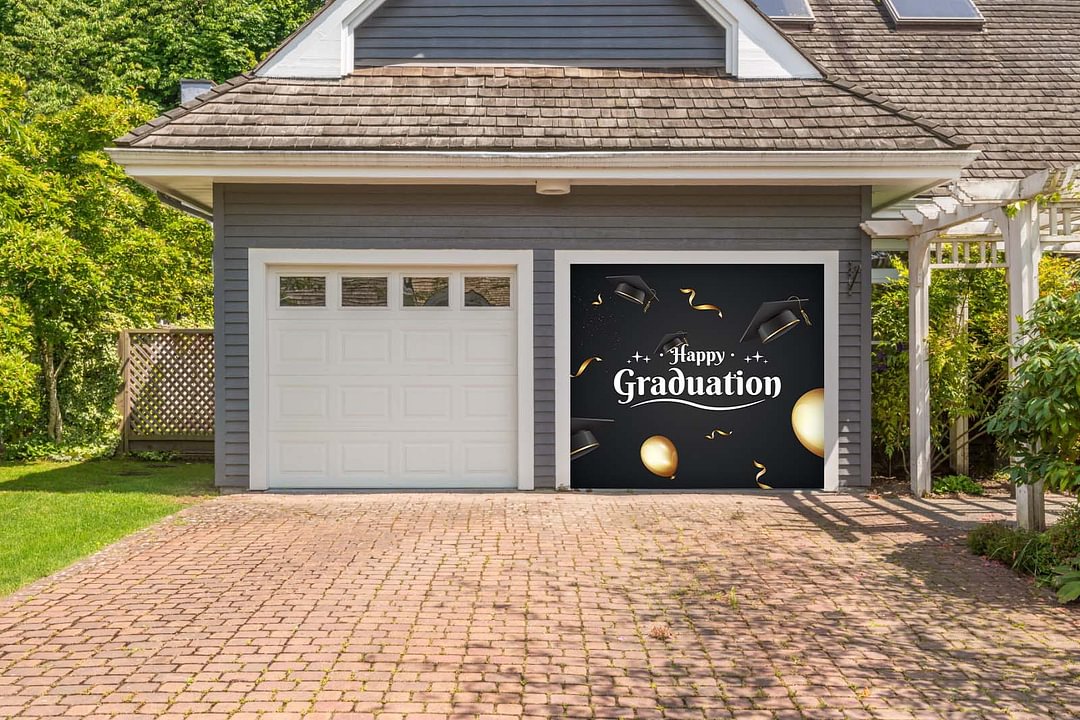HAPPY GRADUATION GARAGE DOOR COVER MURAL