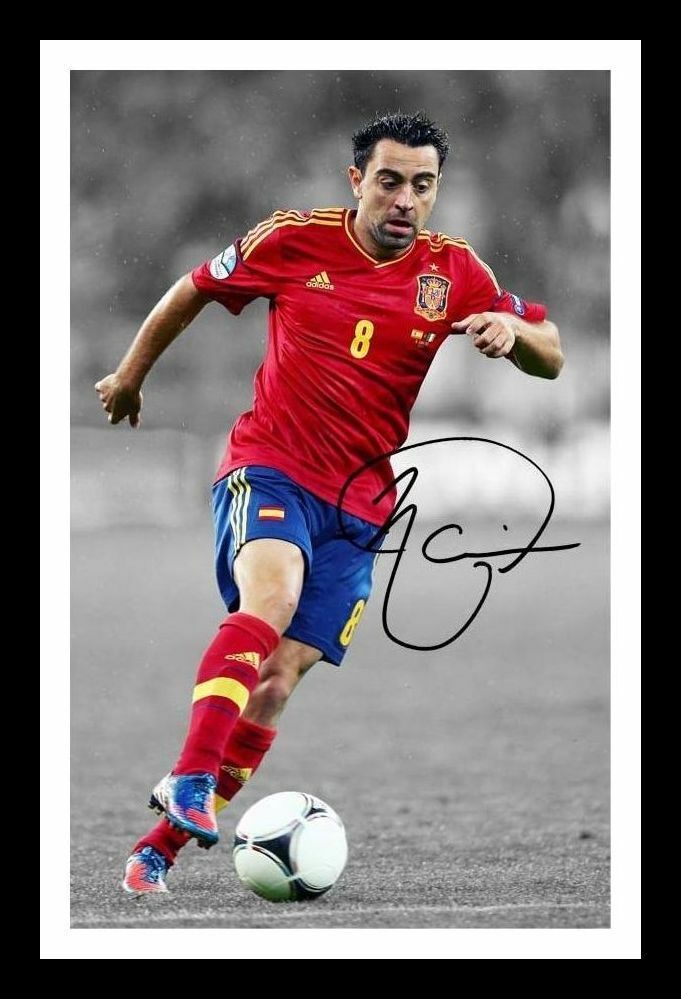 Xavi - Spain Autograph Signed & Framed Photo Poster painting