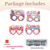 4pcs DIY Rhinestone Diamond Painting Glasses Frame No Lens (Birthday-2)