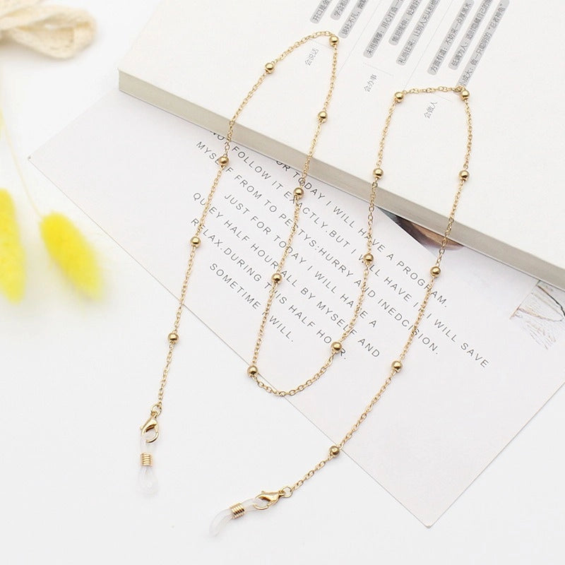 Casual Minimalist Geometric Crystal Unisex Glasses Chain