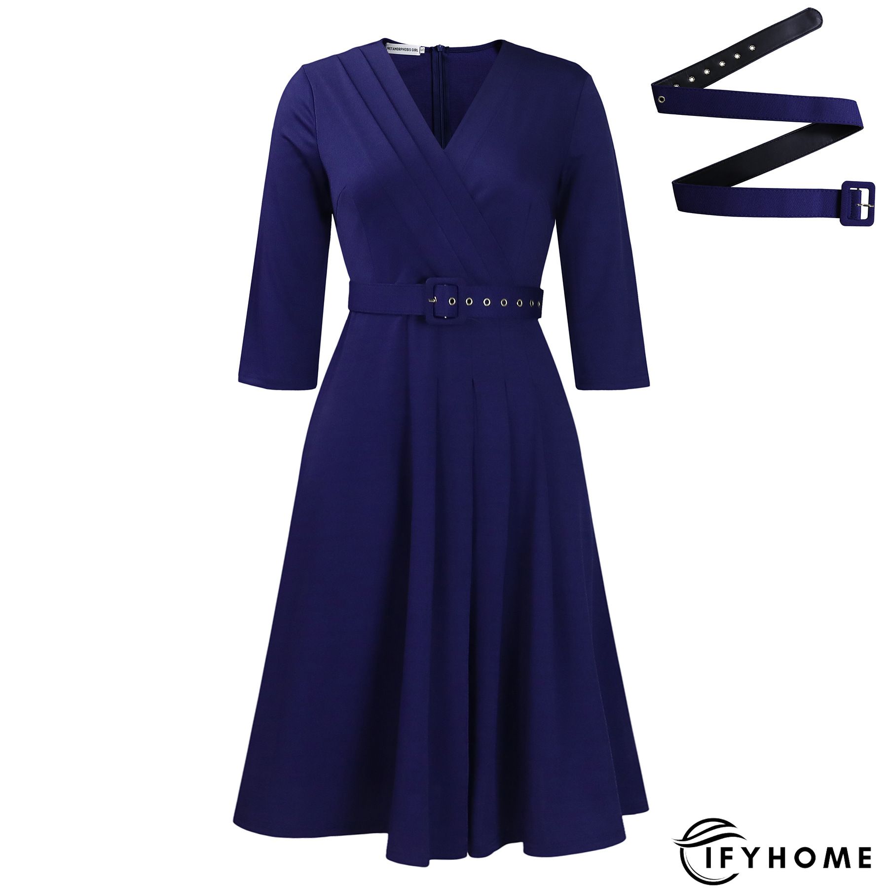 Plain Elegant Regular Fit Dress & Party Dress | IFYHOME