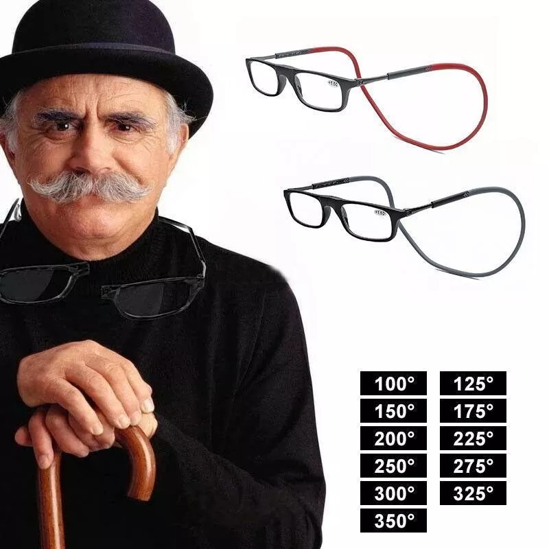 Telescopic Magnetic Hanging Neck Reading Glasses