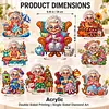 (Grandma)DIY Pearl Diamond Painting Acrylic Stand, Christmas Double-Sided Printed Tabletop Decoration, Special Shaped Diamond Art Craft Kit for Home Decor