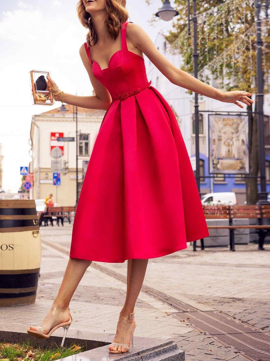 Aline dress with thick straps