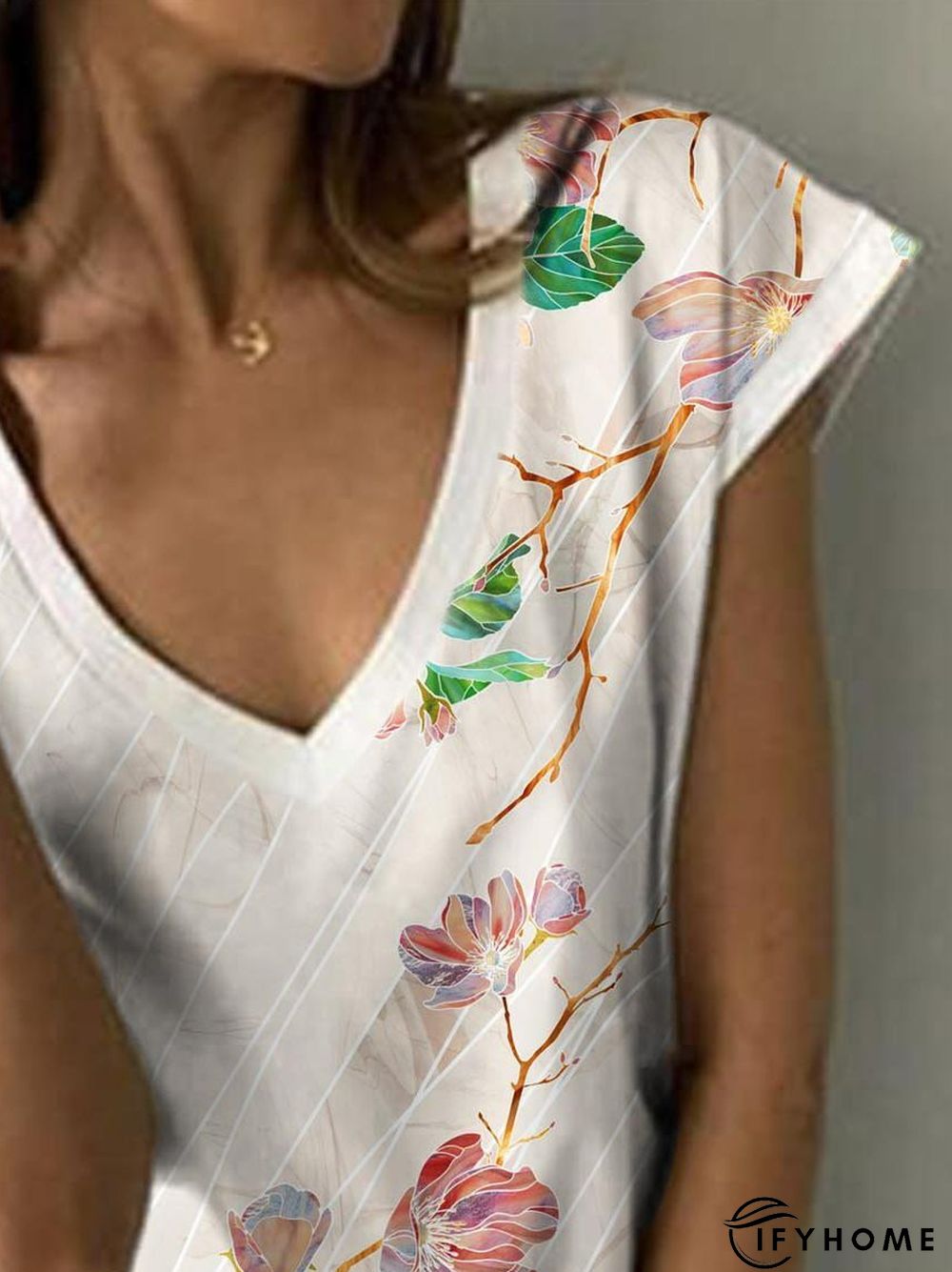 Short Sleeve Shift Casual T-shirt | IFYHOME