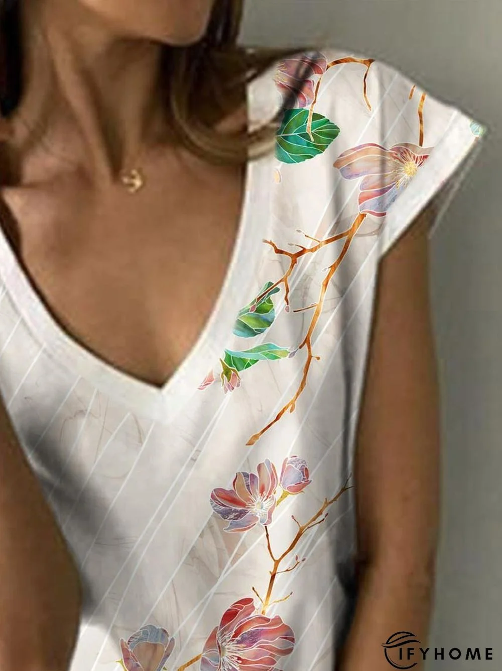 Short Sleeve Shift Casual T-shirt | IFYHOME