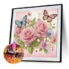 (US Only)4Pcs 30x30cm Flower 5D DIY Special Shape Crystal Partial Diamond Painting Kit