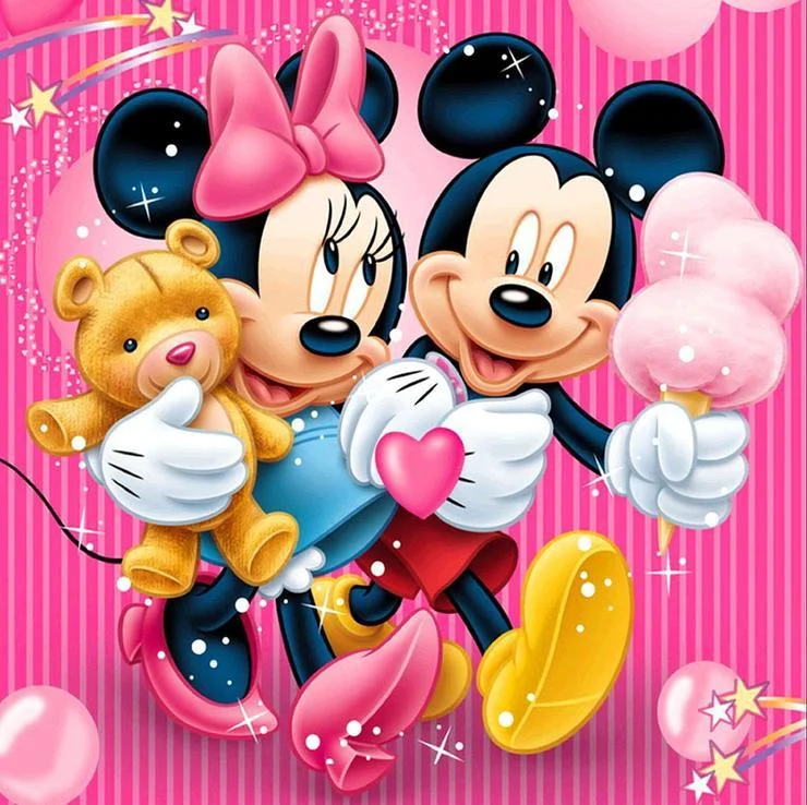 Full Round Diamond Painting Mickey and Minne Mouse (30*30cm)