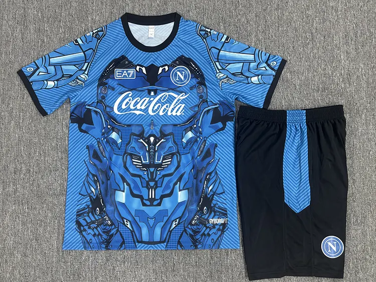 2025-26 Napoli Light Blue Children's Short-Sleeved Kit