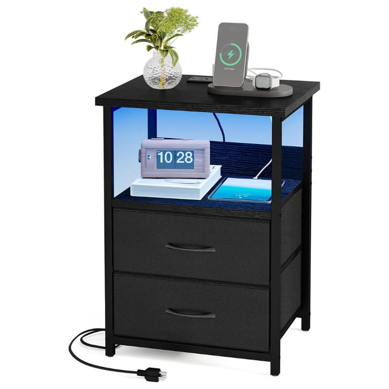 LED Night Stand with Charging Station