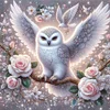 Owl On Flower Branch - 11CT Counted Cross Stitch - 40*40cm