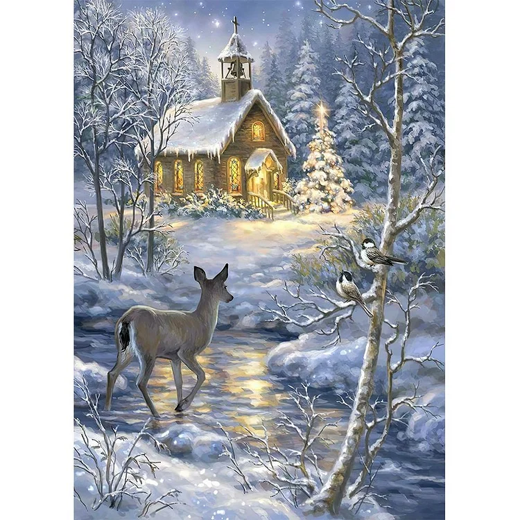 Snow Elk - Full Round Drill Diamond Painting - 30x40cm(Canvas)