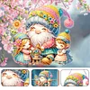 DIY Mothers Day Flower Gnome Diamond Painting Single-sided Hanging Pendant
