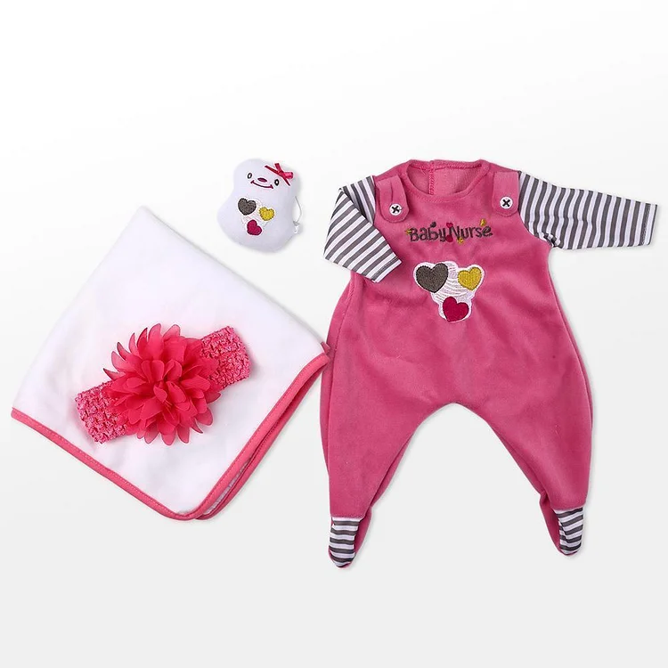  Reborn Babypuppen Kleidungen Rot Outfit für 20"- 22" Reborn Babypuppe Mädchen Outfits - RSDP-Rebornbabypuppen-Rebornbabypuppen.de