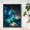 Beauty And Tiger - Round Drill Diamond Painting - 45*60CM (Big Size Partial AB Drill)