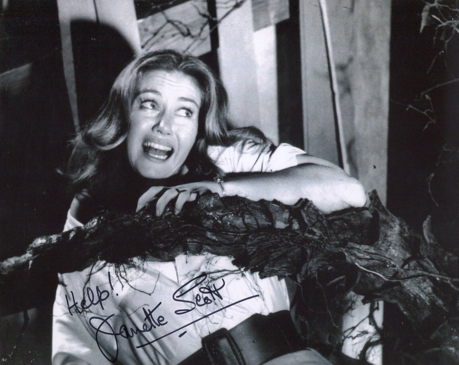 Actress Janette Scott signed THE DAY OF THE TRIFFIDS movie Photo Poster painting - UACC DEALER