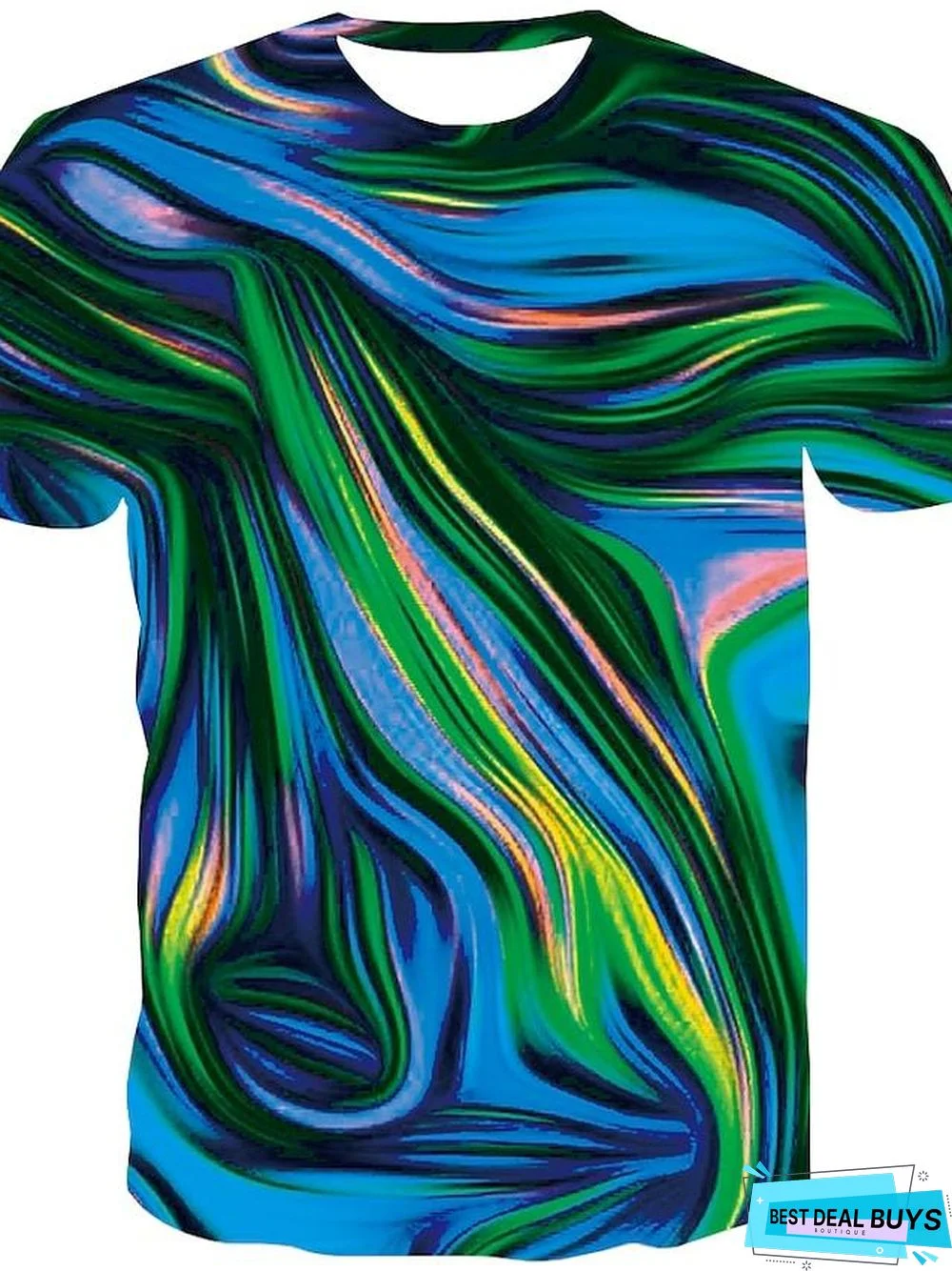 Men's T-Shirt Graphic Abstract Print Short Sleeve Daily Tops