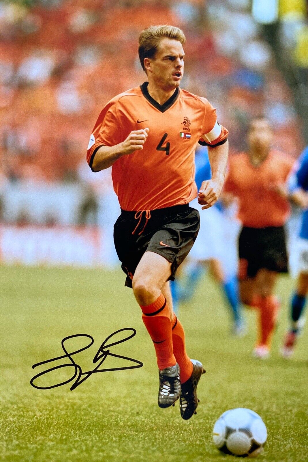 Frank De Boer Hand Signed 12x8 Netherlands Photo Poster painting, Ajax, Rangers, Barcelona