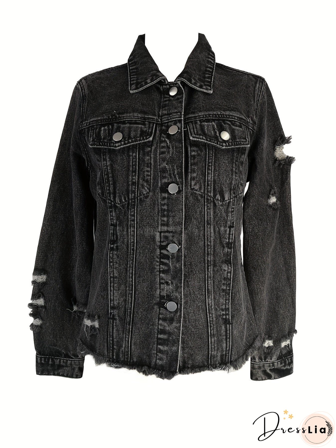 Raw Hem Denim Jacket