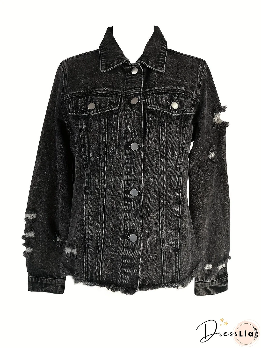 Raw Hem Denim Jacket