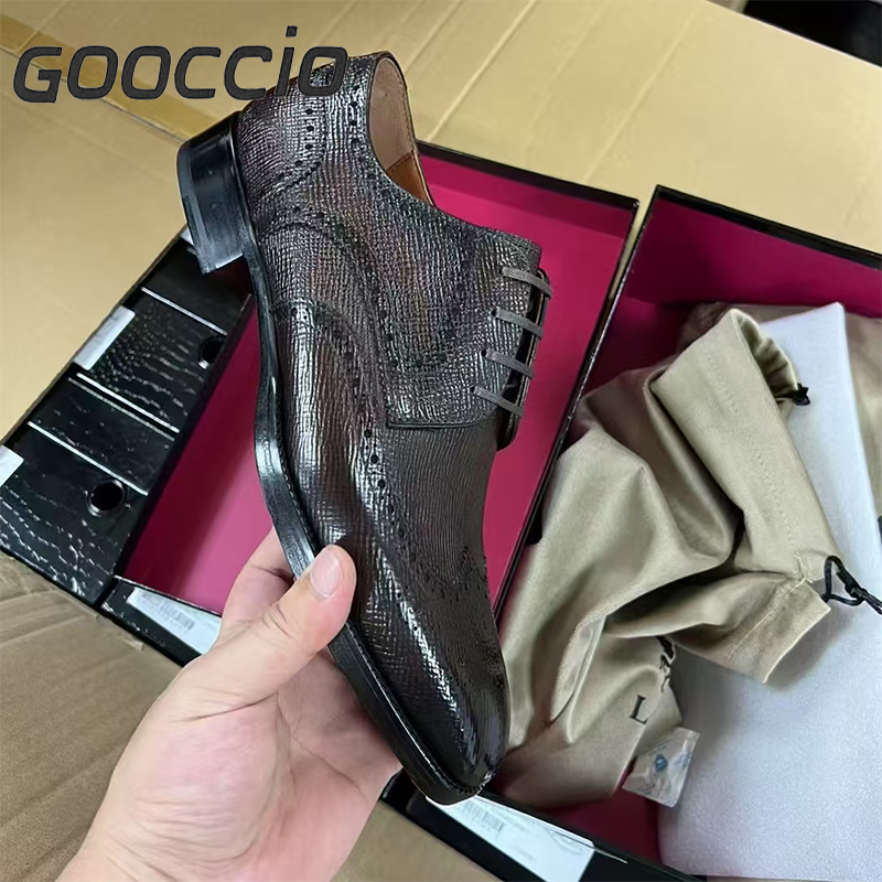 YH193 Prenium Calf-Skin Dress Shoes/Derby Shoes For Men GOOCCIO   