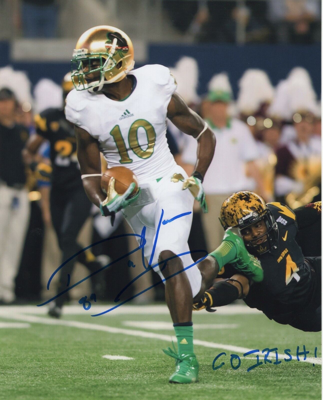 DAVARIS DANIELS SIGNED AUTOGRAPH NOTRE DAME FIGHTING IRISH 8X10 Photo Poster painting #3