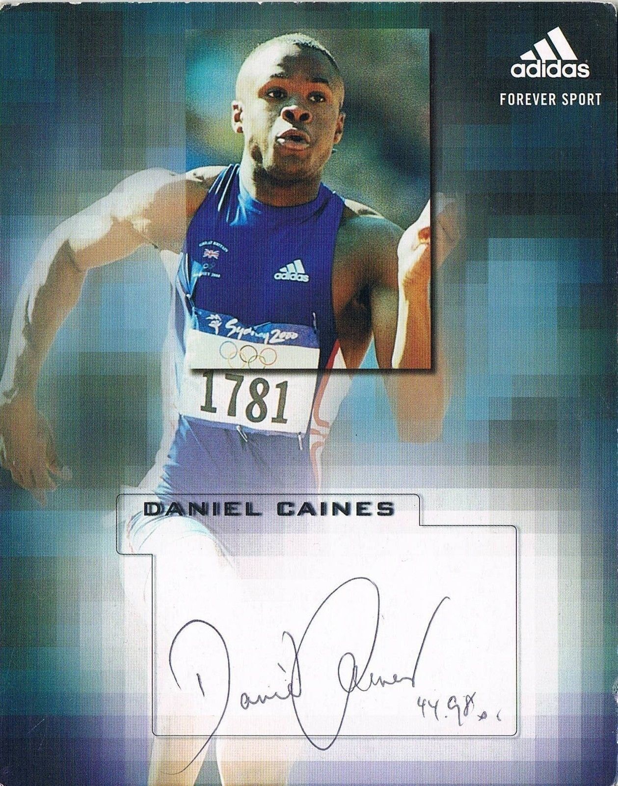 Daniel Caines 1979- genuine autograph signed 4x6