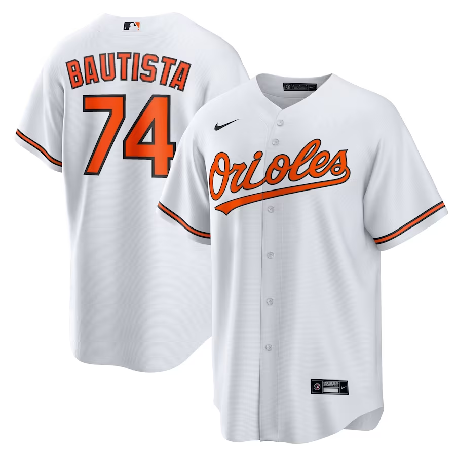 Men's Baltimore Orioles Felix Bautista #74 White Replica Player Jersey mysite