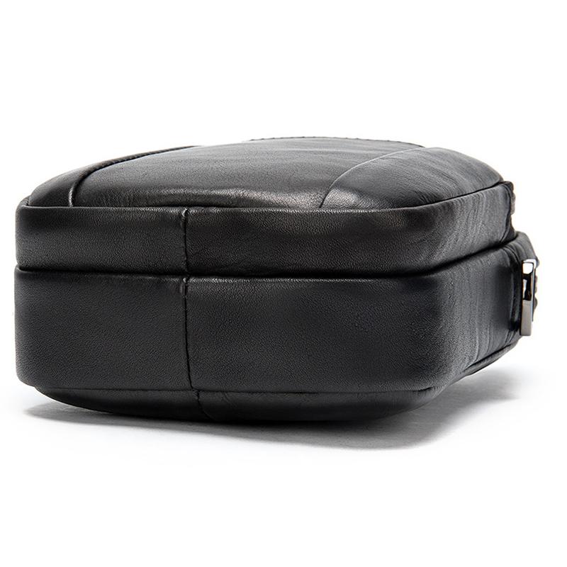 Soft Leather Shoulder Bag Crossbody Bag Mini Belt Bag For Men