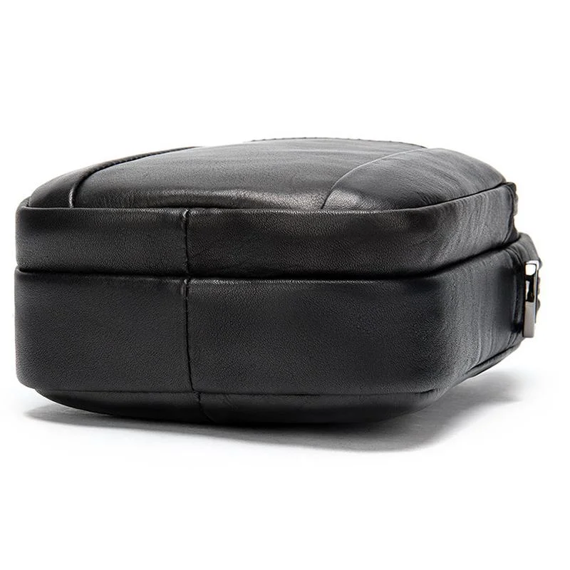 Soft Leather Shoulder Bag Crossbody Bag Mini Belt Bag For Men