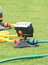 Mini Oscillating Sprinkler 16 Holes Plants Water Sprayer for Outdoor Yard Garden