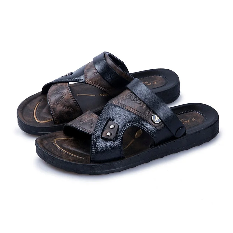 Summer Men Sandals Outdoor Casual Men Shoes Non-Slip Breathable Footwear Beach Sandals Two Ways Wearing Shoes Sandalias Hombre
