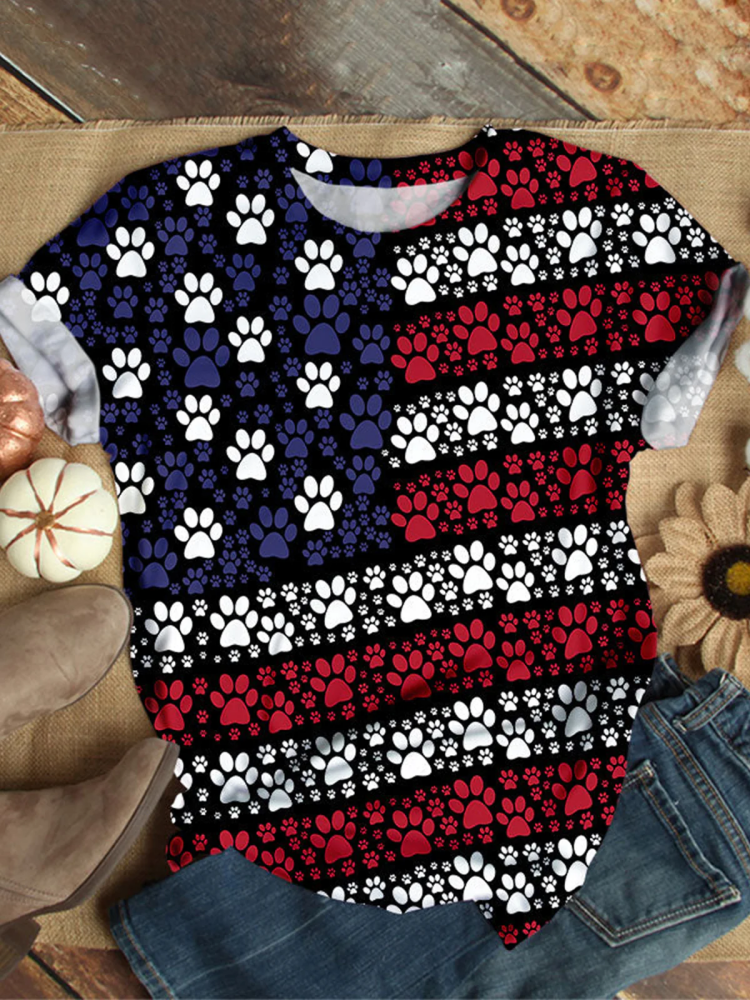 wearshes DOG PAW CASUAL T-SHIRT