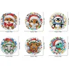 6Pcs Diamond Painting Acrylic Christmas Animals Fridge Stickers Magnets Decals for Home Decor