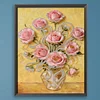 Diamond Painting-DIY Special Shaped Drill Pearl Painting Pink Rose(35x45cm)