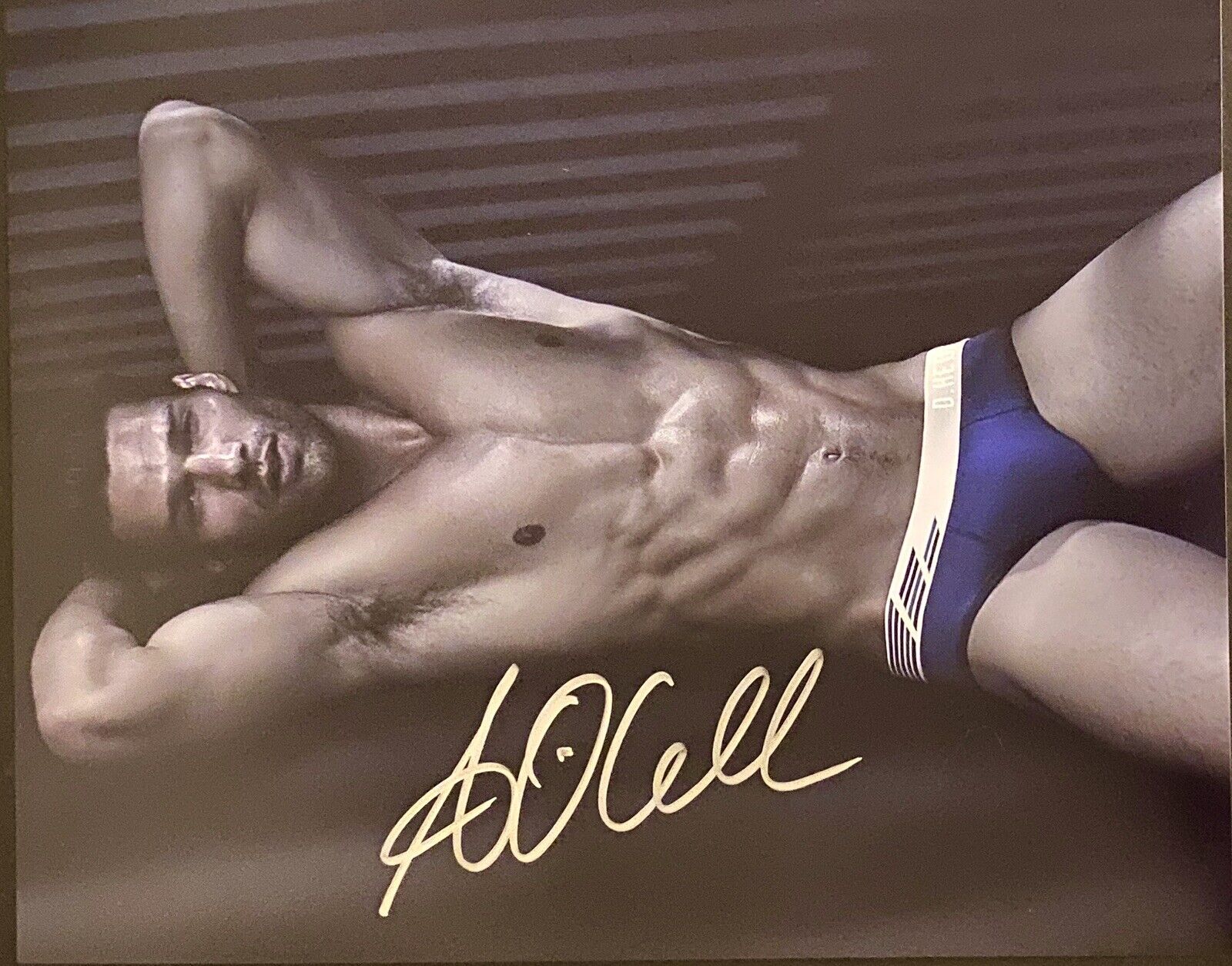 Aaron O'Connell Autograph Signed 8x10 Bxw Photo Poster painting Male Model Sexy