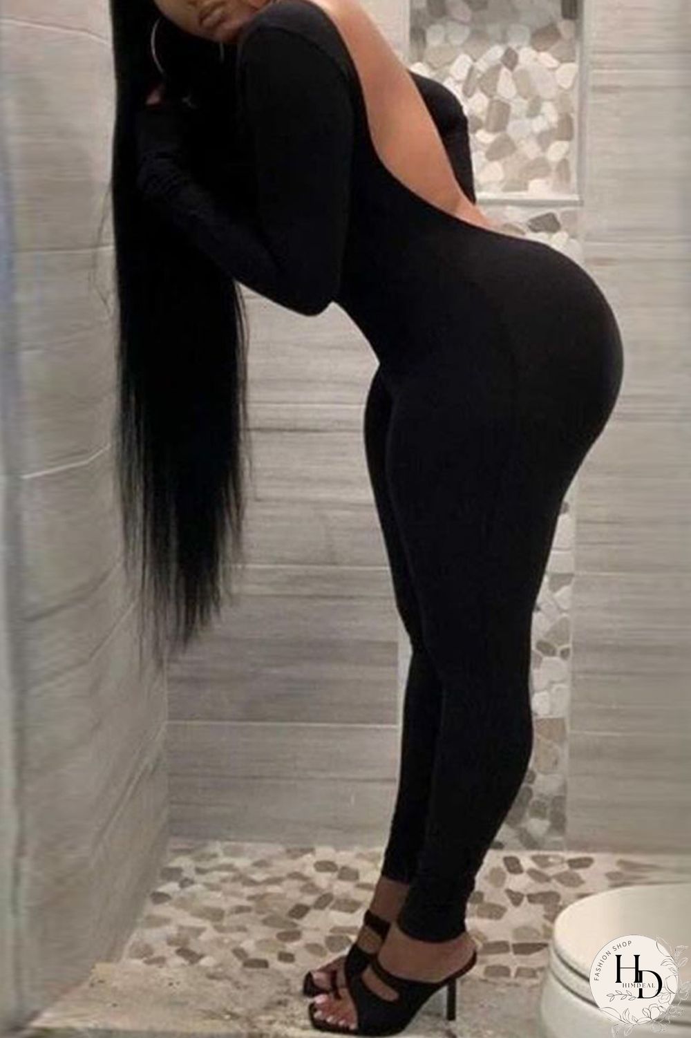 Red Fashion Sexy Solid Backless O Neck Skinny Jumpsuits