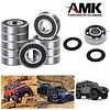 AMK 22pcs TRX4M Ball Bearings Kit, 1/18 RC Steel Rubber Sealed Bearing Kit for TRX4M Bronco Defender 1/18 RC Crawler Car Upgrade Parts