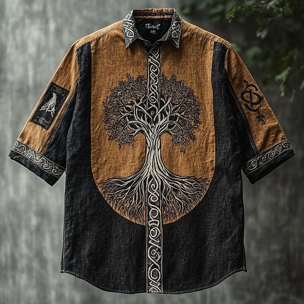 Viking Norse Spirit Tree Of Life Runes Gods Power Heritage Shirt / Rvogue / Rvogue