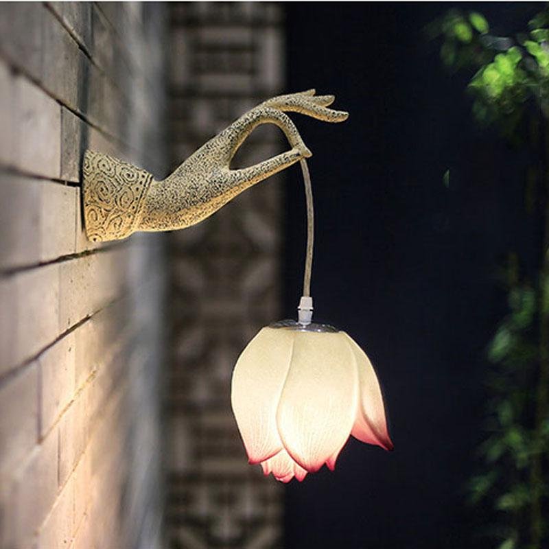 Modern Creative Chinese Lotus Wall Lamp
