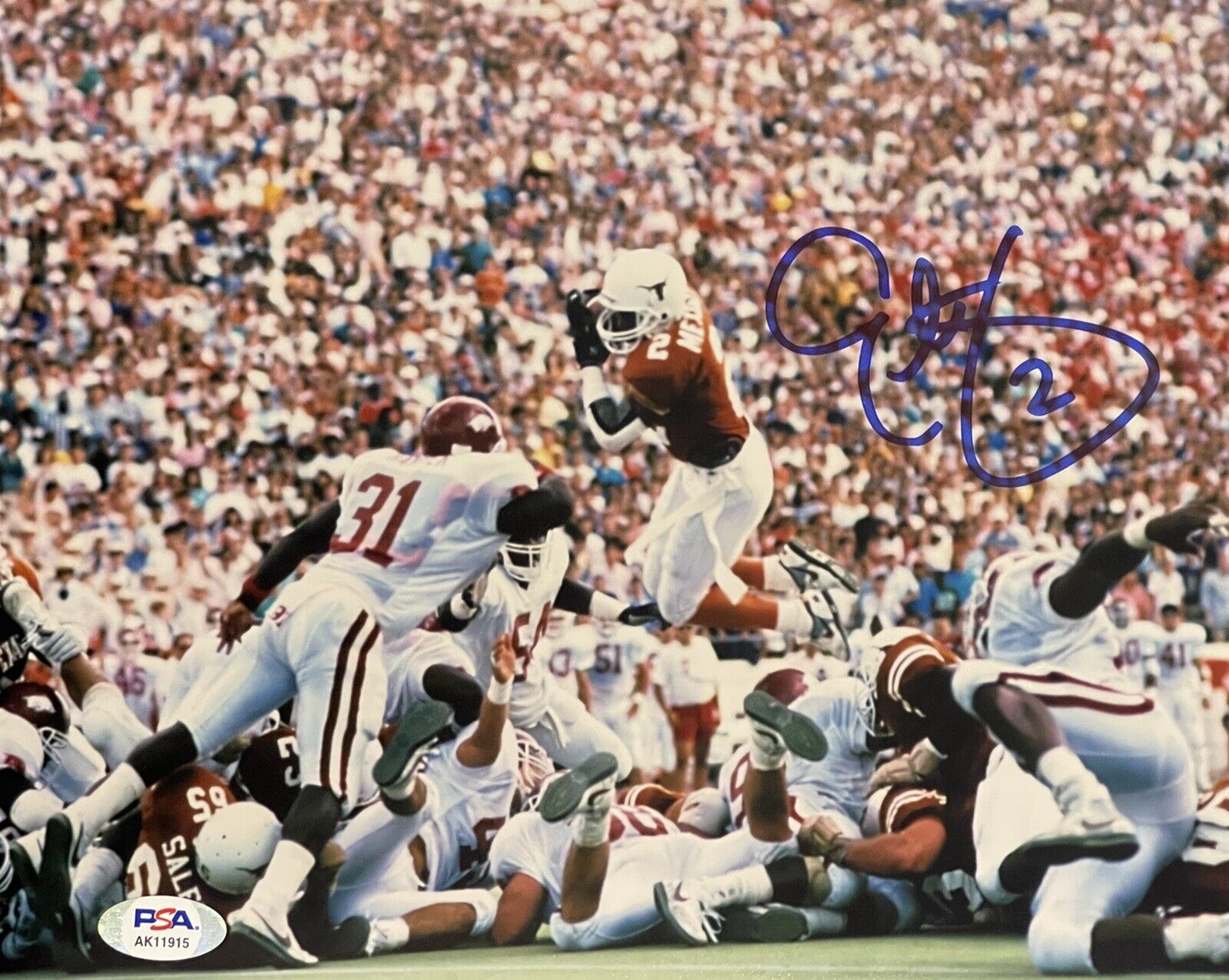 Eric Metcalf Signed Autographed Browns Texas Longhorns 8x10 Photo Poster painting Psa/Dna