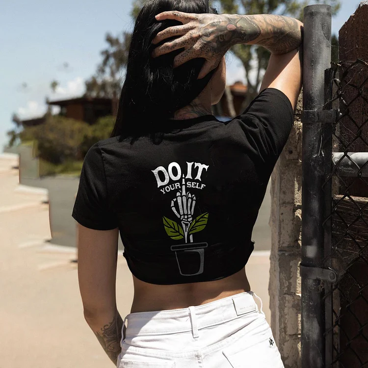 Do It Yourself Printed Plant T-shirt