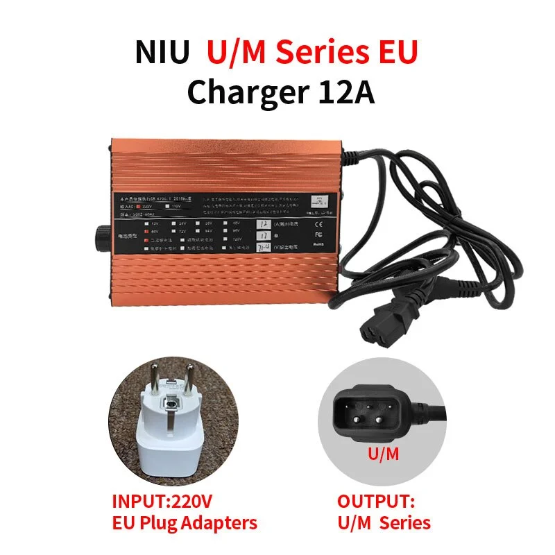 For NIU U M N Fast Charger 12A Large Current Charging Communication Protocol Compatible UQi MQi NQi N1s