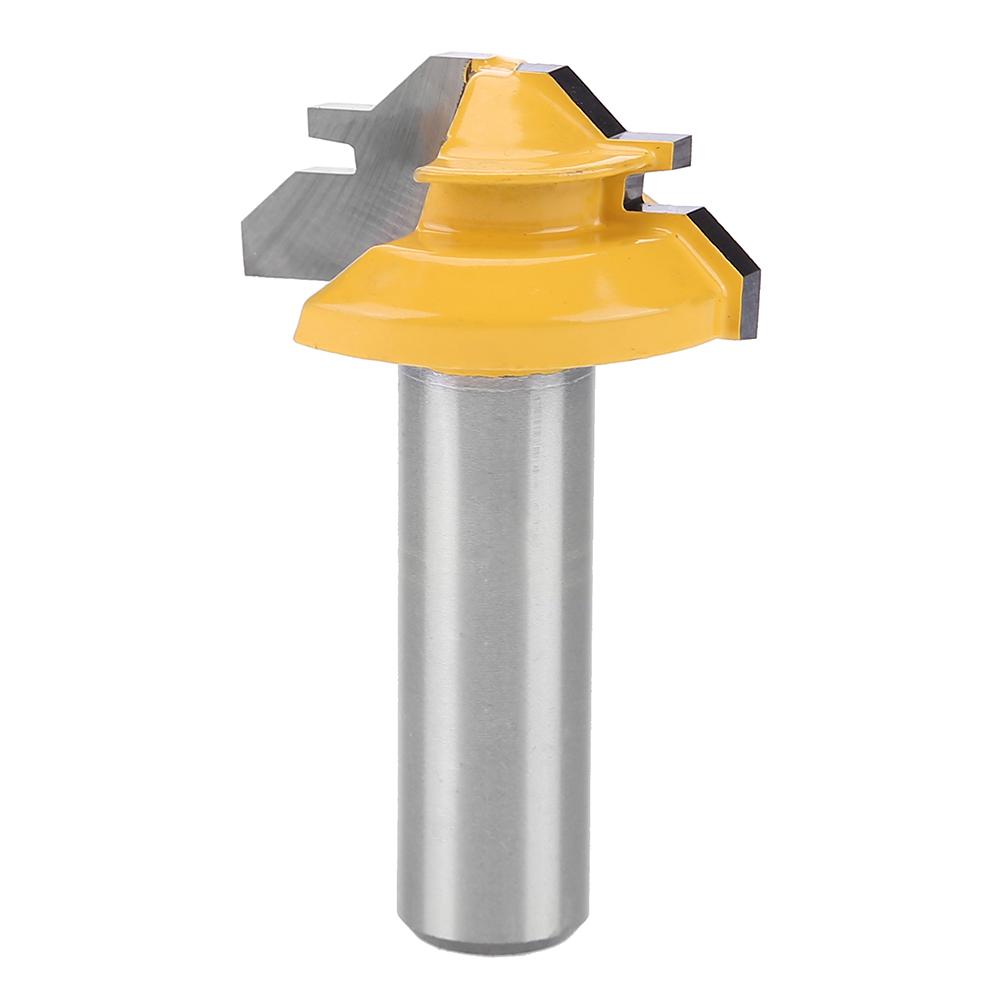 

1/2\ Shank 45 Degree Router Bit Lock Miter Slotted Milling Cutter Tool, 501 Original