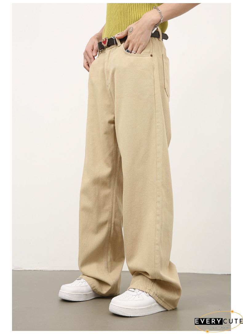 Cotton Casual Corduroy Women Long Pants Autumn Winter Office Button Wide-Legged Trousers Fashion Mid Waist Ladies Bottom
