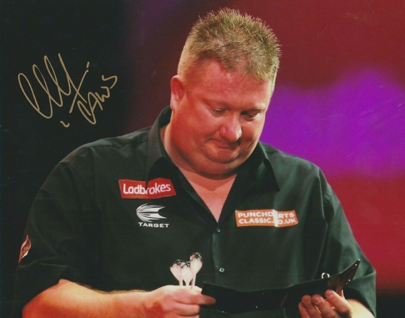 Colin Lloyd **HAND SIGNED** 8x10 Photo Poster painting ~ Darts ~ AUTOGRAPHED