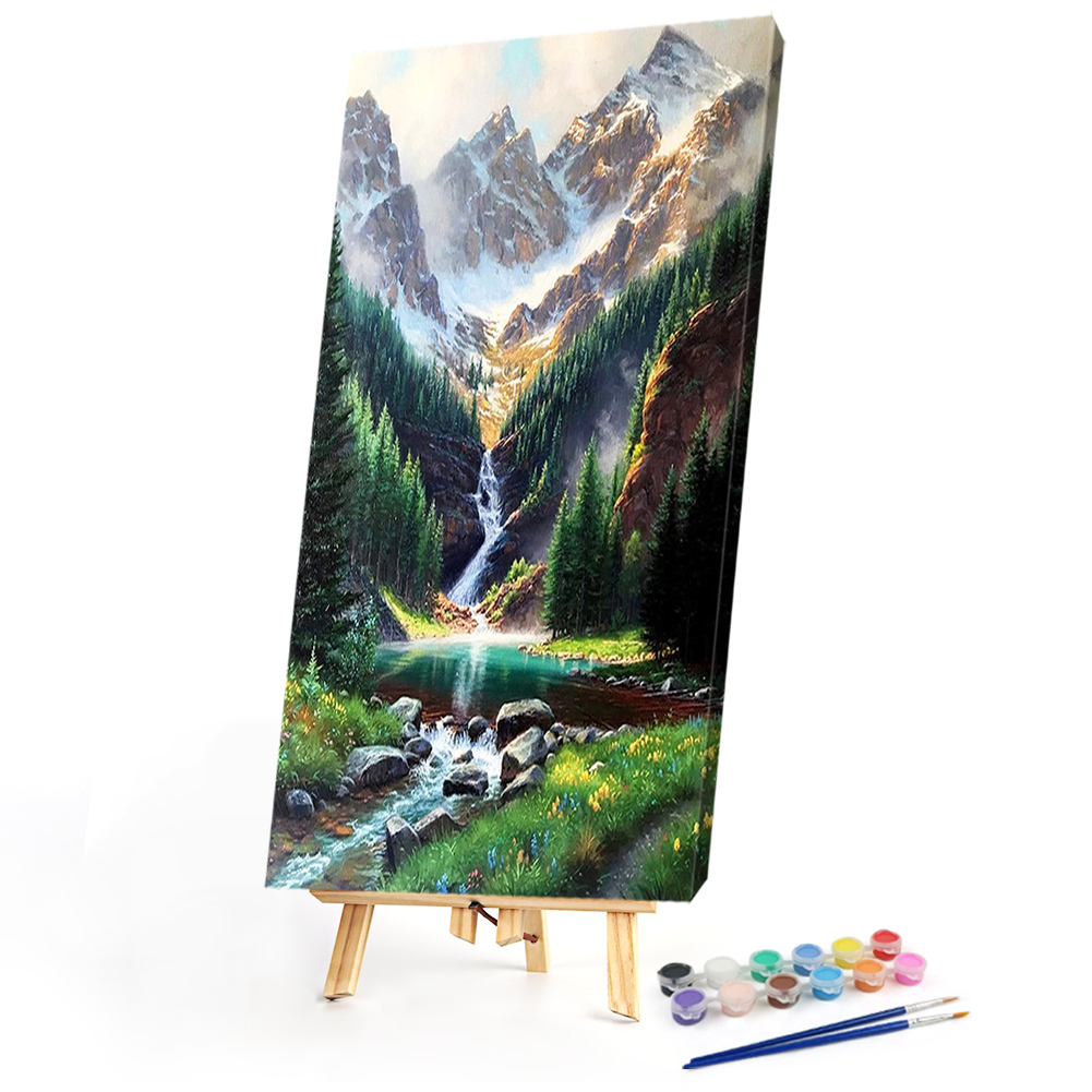 (Big Size) Mountains And Rivers - Paint By Numbers Acrylic Painting 40*60cm
