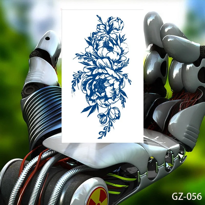 Temporary Waterproof Tattoos Stickers Creative Necklace Flowers Juice Ink Lasting Sexy Girls Arm Neck Waist Buttocks Fake Tatoo