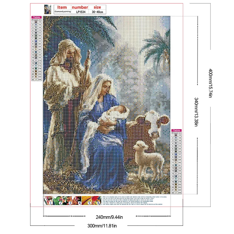 1Set Jesus Diamond Painting Rhinestone Mosaic Embroidery Kit DIY