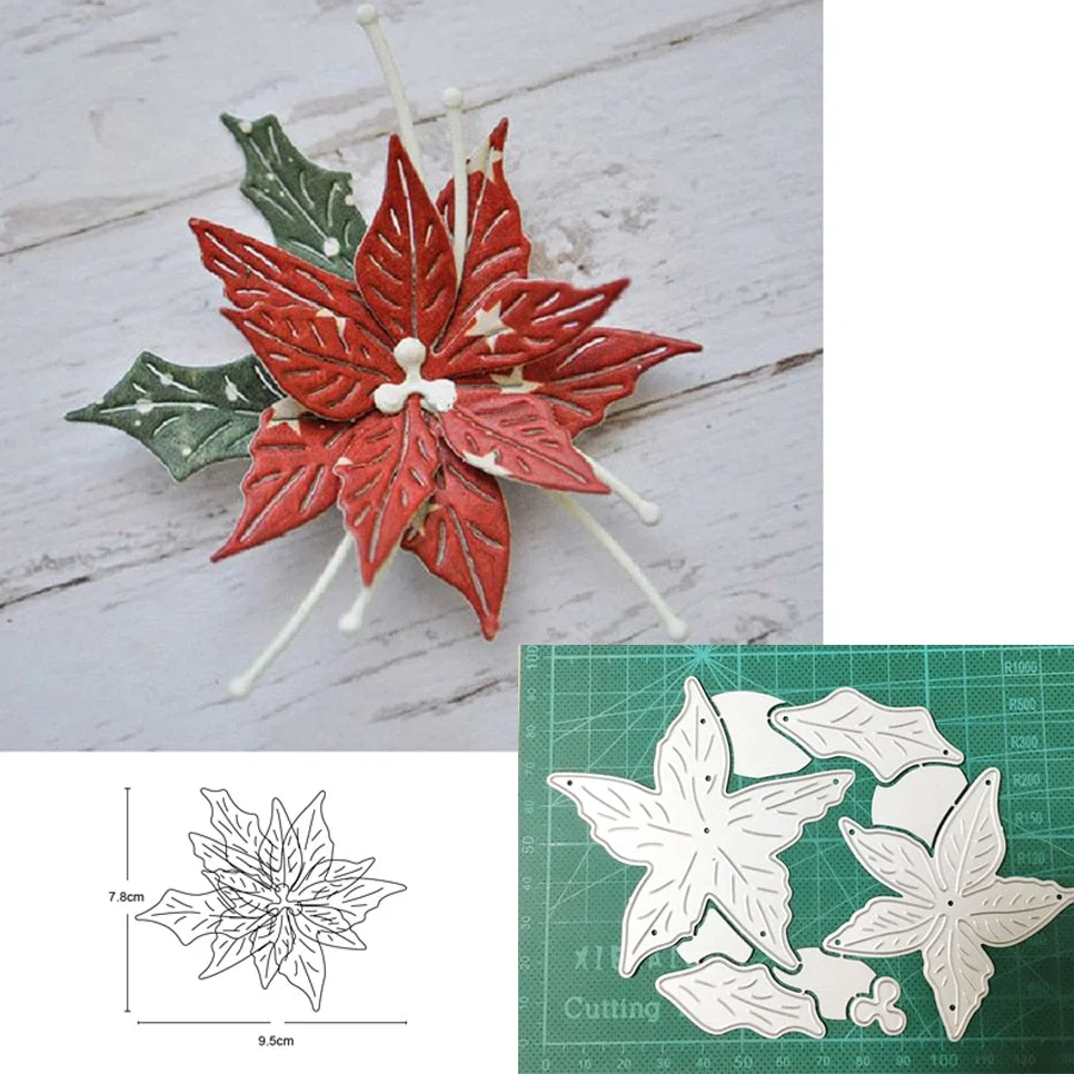 Craft Metal Cutting Dies Cut Die Mold Wildflower Flower Leaf Decoration Scrapbooking Dies Knife Mould Blade Punch Stencils Dies